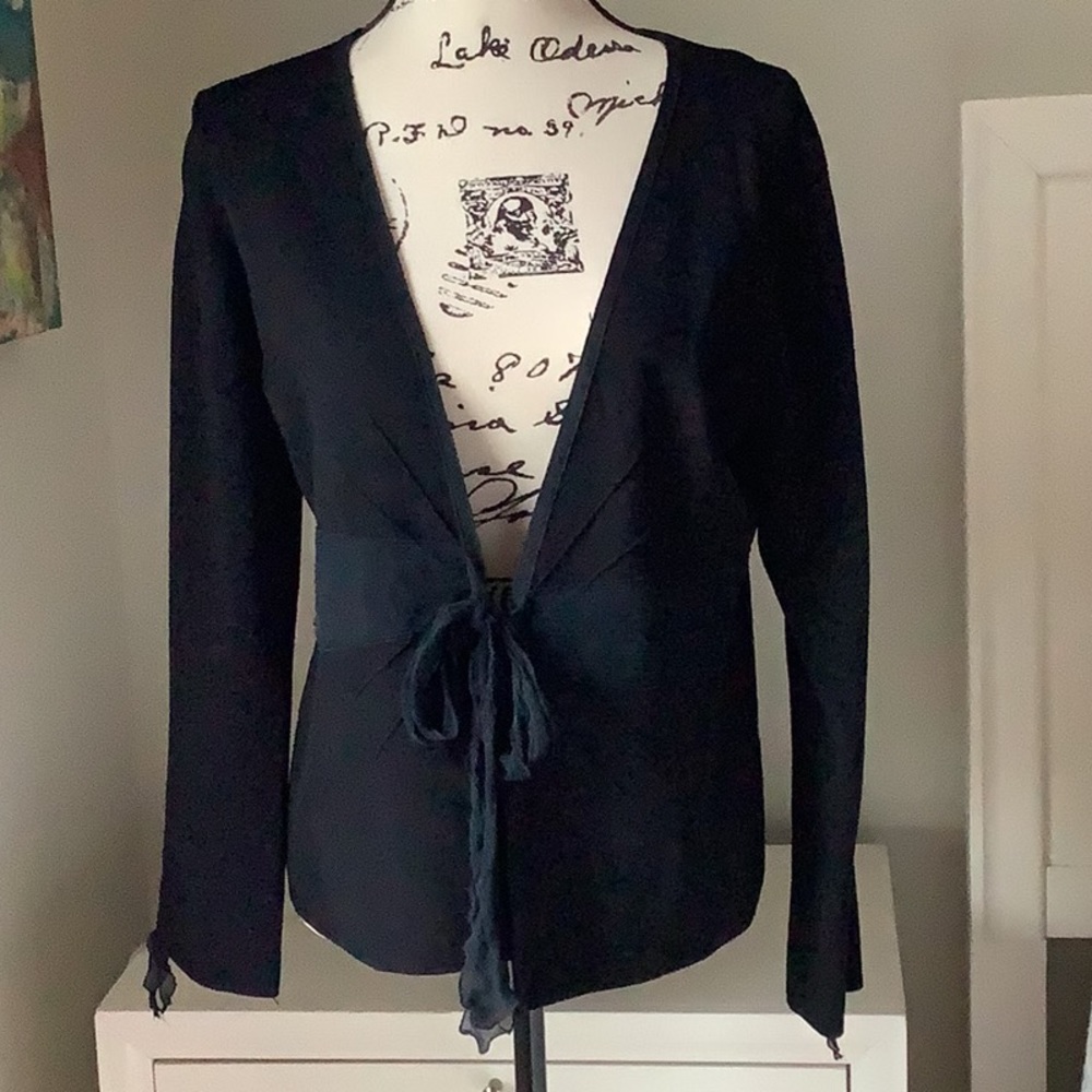 Black tie cardigan xl euc